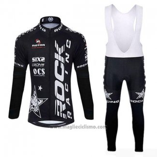 2019 Abbigliamento Ciclismo Rock Racing SIDI Nero Manica Lunga e Salopette (2)